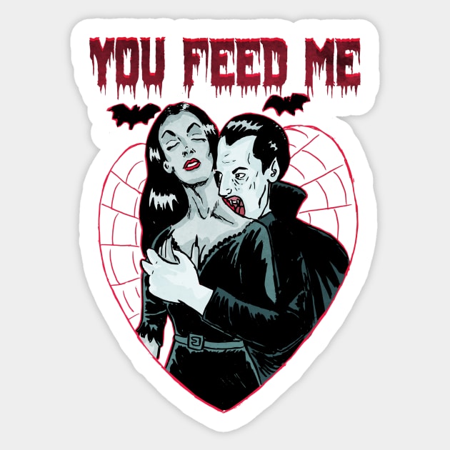 you feed me Sticker by donramos